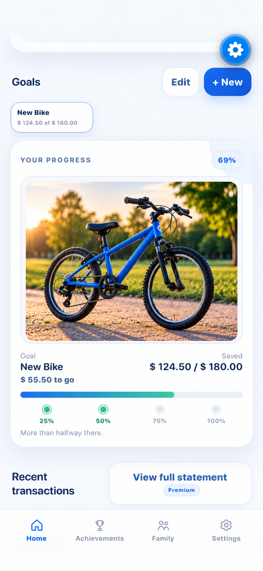Valino savings goal