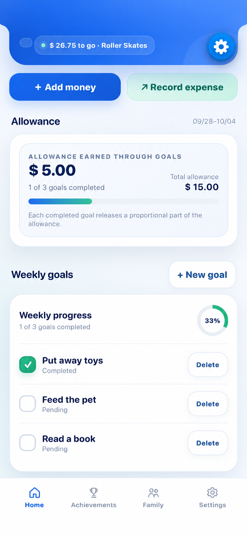 Valino weekly goals